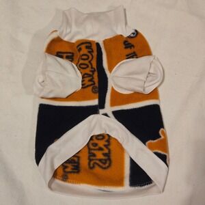 Texas Longhorns Dog Sweater Burnt Orange White Small Pet Fleece Hook Em Horns
